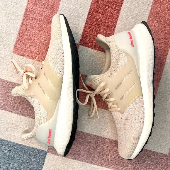 adidas Ultraboost 5.0 DNA Running Shoe Primeknit 7.5 Beige Tan Ecru Tint Glow - Picture 6 of 9